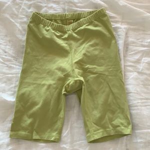 Pansy brand organic cotton bike shorts in Avocado